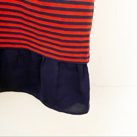 j. crew Striped pattern ruffle-hem tank top XS - Picture 3 of 6